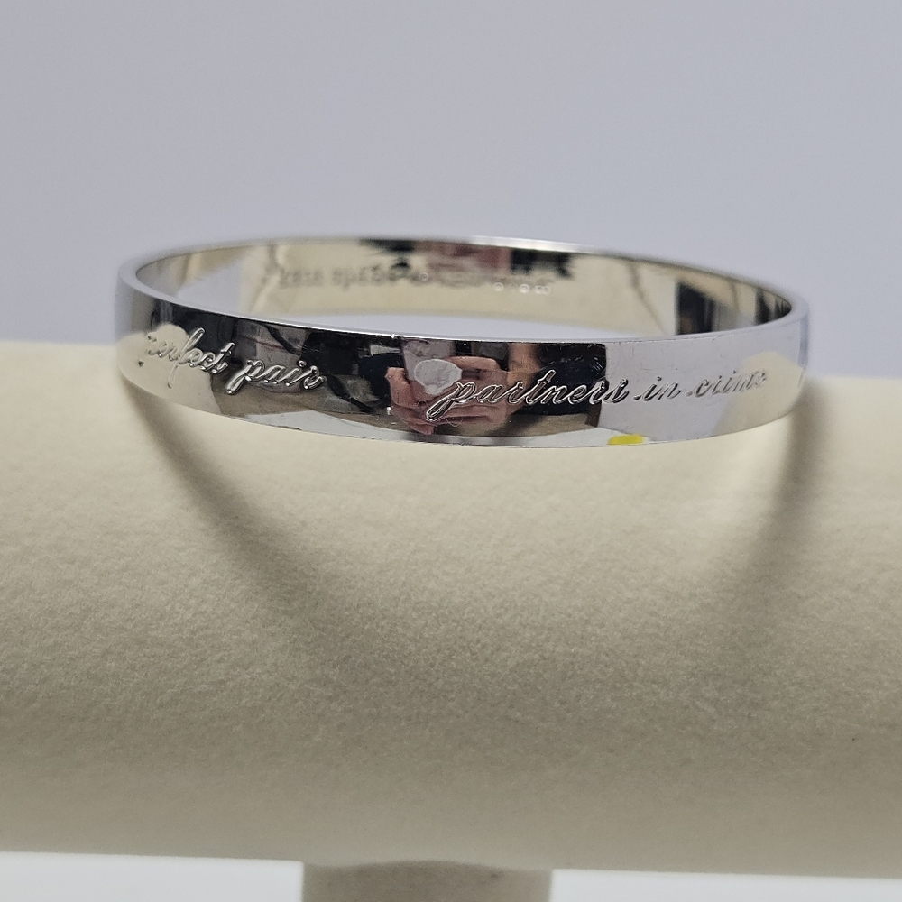 Kate Spade New York "Best Friend Ever" Silver Toned Bracelet